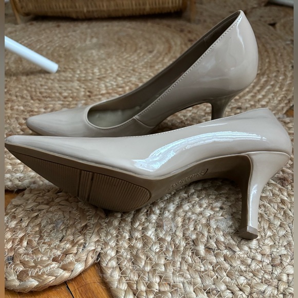Beige Pointed Toe ComfortPlus Heels - Picture 3 of 4